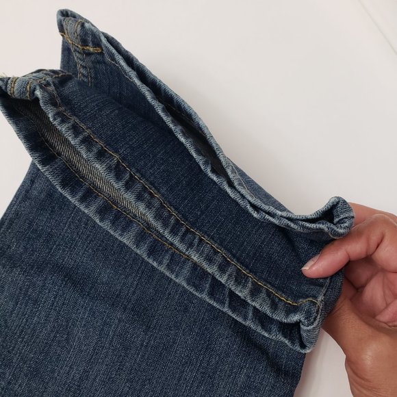 Aeropostale Jeans Chelsea Bootcut Y2K Low Rise Denim Womens Size 3/4 Short - Picture 10 of 16